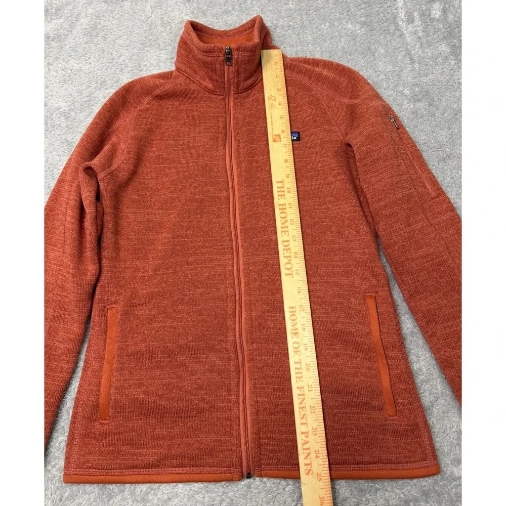 Patagonia Jacket Womens Medium Orange Fleece Full Zip Outdoor Better Sweater